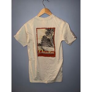 Del Sol Kauai Hawaii Paradise Graphic T-Shirt Tan Heavy‎ Weight Mens Small